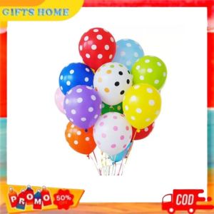 Balon Latex Bulat 12 inch Mix Metalik Doff Macaron Chrome Polkadot isi 10 20 30 pcs
