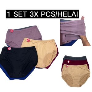 WOMEN PLUS SIZE UNDERWEAR COTTON/SELUAR DALAM SIZE BESAR 3XL-5XL 1 SET 3X PCS READY STOCK MURAH OFFER
