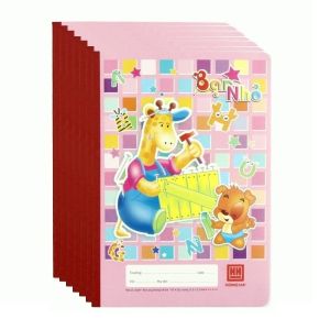 Tập 10 vở 4 ô ly 48 trang School Hồng Hà 0509 I Vở luyện chữ cấp 1 Bạn nhỏ kích thước (170 * 240)mm