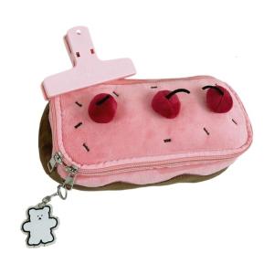 กระเป๋าใส่ปากกากล่องดินสอเค้กความจุสูงกระเป๋าใส่เครื่องแต่งหน้าท่องเที่ยวกระเป๋าใส่ดินสอมีซิปสำหรับนักเรียนผู้หญิง