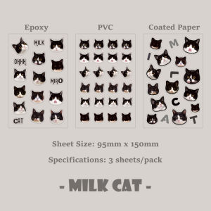 Creative Cute Cat Head Funny Face Emoji Deco Stickers DIY Decorations Journal Scrapbooking Labels