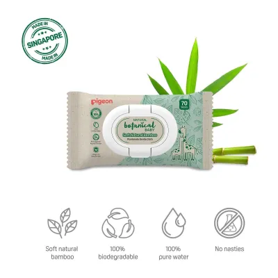 Pigeon Natural Botanical Baby Plantmade Gentle Wipes 70 Sheets