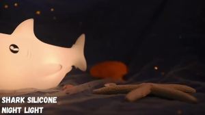 Shark Night Light Tap-to-Sleep Timer Charging Bedside Lamp Ideal for Home Decor Best New Year/Valentines Day Gift