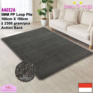 Karpet polypropylene polos lantai ruang tamu tidur permadani bulu minimalis 100 cm x 150 cm - NMs