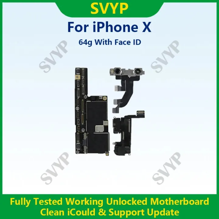 Fully Tested 100% Working Mainboard For iPhone X/XR/XS/XS Max With Face ID 64g/256g Cleaned iCloud And Unlocked Phone Motherboard