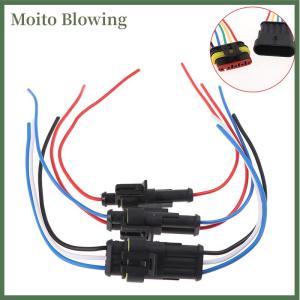 Moito 1 2 3 4 5 6Pin Female Male Waterproof Electrical Cable Auto Connector Car Plug