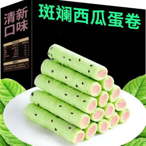 西瓜夹心蛋卷鸡蛋饼干 Watermelon Filled Egg Roll Egg Biscuits