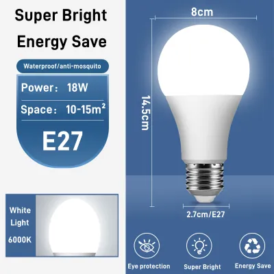 Lampu LED Light Bulb High-quality High Bright Long Life 5W/9W/18W White Light E27 LED Bulbs LED Bulb Lights Home Lamp