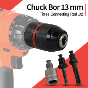 Keyless Chuck 13mm Kepala Bor 1/2" Inch Set Impact Wrench SDS Plus Rotary Hammer Drill Driver XZ-13
