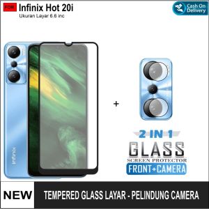 Tempered Glass Layar infinix hot 20i (2022) Paket 2in1 Free Tempered Glass Camera