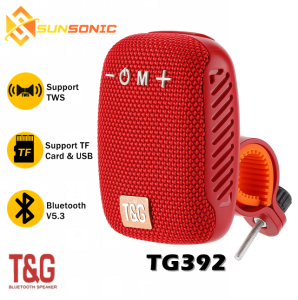 T&G TG392 TWS Bluetooth V5.3 Outdoor Cycling Wireless HiFi Sound Fabric Portable Design IPX5 Waterproof Speaker