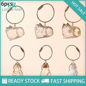 LF Wholesale✨Flash Sale ✨ 1 6pcs Capsule Toys Kawaii Transparent My Pets Fur Container Cat Hair Storage Box Hanging Cat Keychain Pendant Pet Hair Grooming Souvenirs Bag Hanging Decor