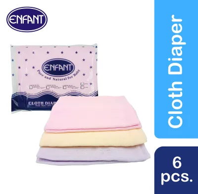 Enfant N207 Colored Baby Gauze Cloth Diaper Baby Lampin pack of 6