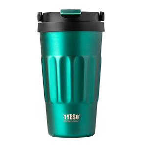 【AUTHORIZED DEALER】Tyeso Coffee Mug 400ml/500ml With Handle Pemegang Design Free Pouch Bag 304 Stainless Steel Double Layer Direct Drinking Insulated Thermos Flask Tyeso Tumbler Cup Botol Air 咖啡杯保温杯保温瓶