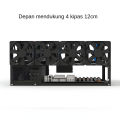 Mining Rig Rack Case Rangka Terbuka Mining 68 GPU Kompatibel ATX Dukungan SSDHDD Hitam Matte. 