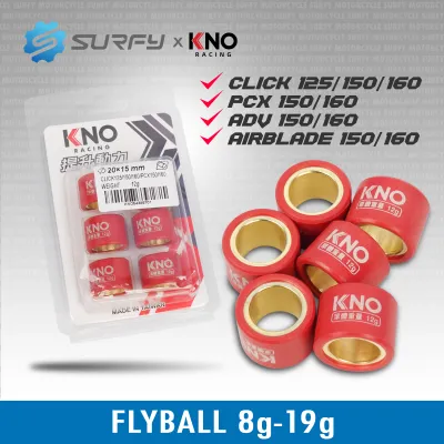 KNO Racing Flyball Bola Copper Power Up Durable 280 °C Heat Resistance 8g-19g Accurate Weight CLICK 125/150/160 PCX 150/160 ADV 150/160 AIRBLADE 150/160 TAIWAN Quality