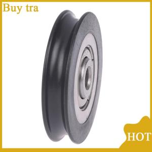 [Buytra] ลูกรอกประตูเลื่อน6x39x8มม. ล้อเว้าเชือกลวดร่องตัวยูเหนือล้อยางห่อพลาสติกไนลอนแบริ่งลูกกลิ้ง