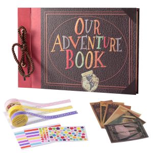DIY 40Page Handmade Photo Album Scrapbook Our Adventure Book Retro Kraft Album Anniversary Wedding