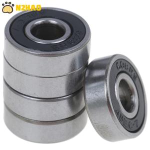 【N2HAO】 5Pcs Black ABEC-7 608RS Skateboard Roller Sealed Ball Bearings 8x22x7mm