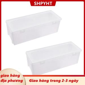 [COD] SHPYHT Giao hàng địa phương 1 2 cái hộp lưu trữ trong suốt hình chữ nhật móng tay nghệ thuật hộp đựng dụng cụ sắp xếp dụng cụ gọt giũa Bút cọ kim cương giả