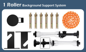 Tenwish Photography Roller Wall Mounting Manual Background Support System for Holding 3 Backdrops Photoshoot Studio Equiipment (1 / 2 / 3 /4/6 Roller)