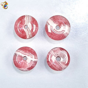 Collectors Grade Lace Rhodochrosite Ping An Kou Donut Charms