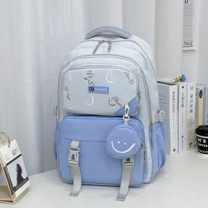 Desilstyle Baru 2025 Tas Sekolah Menengah Pertama dan Sekolah Menengah Atas Berkapasitas Besar Baru Untuk Pria dan Wanita Ransel Pelindung Tulang Belakang Sederhana dan Serbaguna