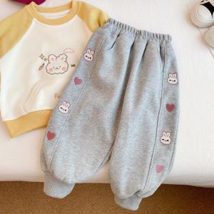 BABYFINE กางเกงเด็กผญ8 12 กางเกงเด็กผู้หญิง การออกแบบลวดลายที่ทันสมัย สาวฤดูใบไม้ร่วงอบอุ่นหนาแฟชั่นเกาหลีกางเกงขายาว2489