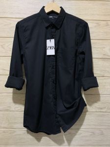 Kemeja Z4ra4 Pria Lengan Panjang Bahan Katun Tuwill kemeja pria polos panjang bahan twil katun