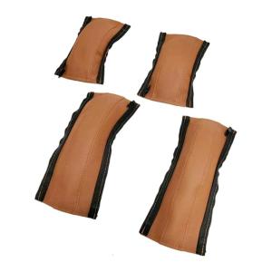 รถเข็นเด็ก1ชุดฝาครอบจับกันน้ำหนัง PU โครงสร้างตามหลักสรีรศาสตร์ช่วยลดความเครียดป้องกันความเมื่อยล้ามือ