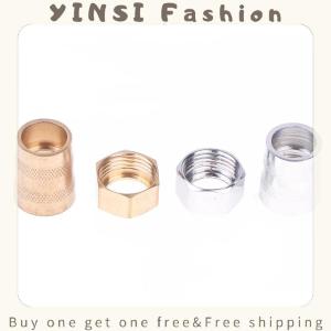 YINSI 1Pc New Shower Hose Nut Connector Connection Water Inlet Pipe Interface Nut Nozzle Connector Screw Parts Accessories