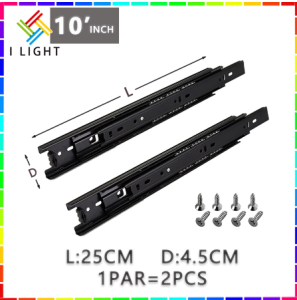 （Fast delivery）1Pair（2pcs）Hydraulic soft close Drawer guide Full (10-20 inches) Drawer slide rail