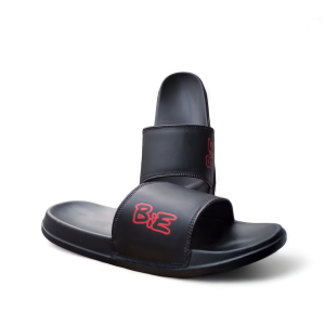 Bie - Sandal Slide Bie Side Genzha Series Red In 1st Gen Black