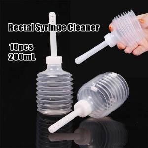 10Pcs 200ml Disposable Douche Irrigator Enema / Rectal Syringe Cleaner