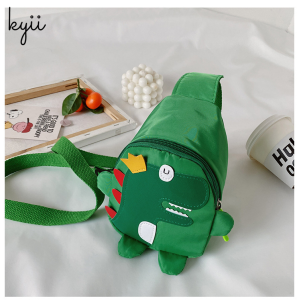 KYII Baby bag Canvas slant Fanny pack cartoon baby Cute dinosaur Bag 102a005
