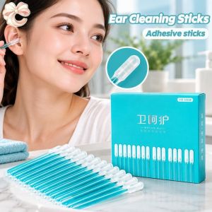24 Pcs Silicone Adhesive Ear Sticks Reusable Sticky Ear Wax Removal Tools Soft Safe Ear Cleaning Sticks For Adults Kids Home Use