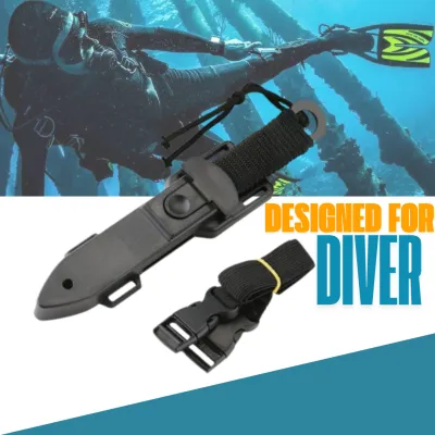 Diver Tool Stainless Steel 440 Full Tang Spearfishing Outdoor Camp Fishing Equip With Hard Case & Paracord Rescue Rope