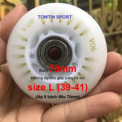 4 bánh patin cao su đèn led vòng bi tiêu chuẩn abec trượt mượt có độ trớn và êm size 64mm 68mm 70mm 72mm 76mm 80mm - TOMTIN SPORT