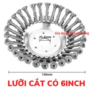 Lưỡi máy cắt cỏ Lưỡi rẫy cỏ tận gốc sợi thép đường kính 150-200mm