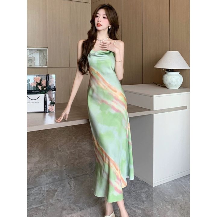 bridesmaids dresses dark green Sage Green Formal Dress Satin Split Off The Shoulder – alinanova