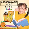 Bewell C for Kids 250ml Non Acidic Vitamin C with Zinc Orange Flavor Syrup. 