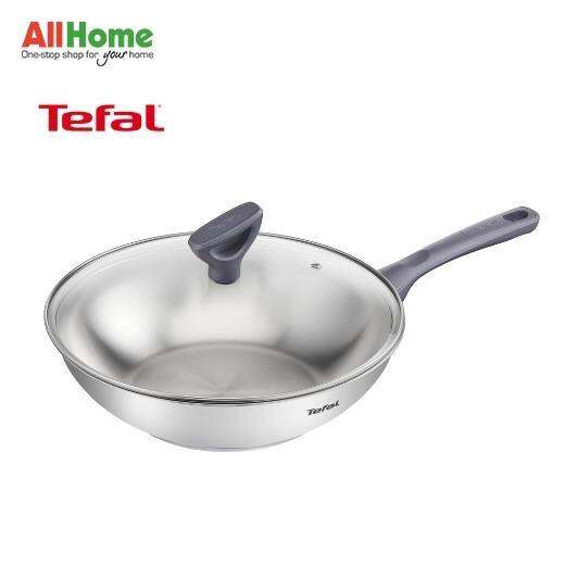 Stainless Steel Daily Cook Wok Pan With Lid Cm Tefal Lazada Ph