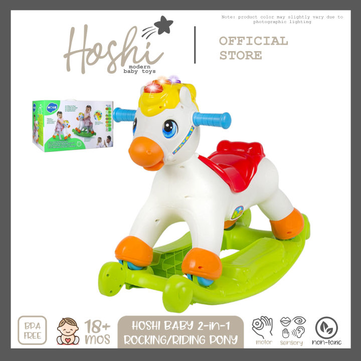 Hoshi Baby 2-in-1 Rocking Riding Horse Pony Musical Interactive