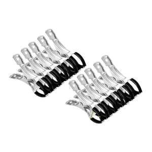 10Pcs Heavy Duty Swimming Pools Windproof Clip Stainless Steel Hanger Spring Clamps Fasteners with Plastic Handle