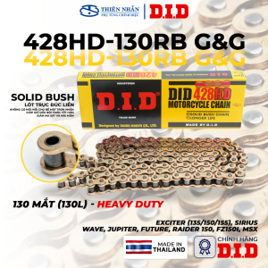 Sên DID Exciter 135/150/155 MSX Winner Fz 150i Sonic Raider Satria 428HD-130RB Gold (Heavy Duty) Thailand Sên Rời