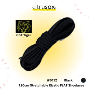 CITRUSOX / GGT TIGER Stretchable Rubber Elastic Shoelaces (120 cm) #3012 #6eyelets