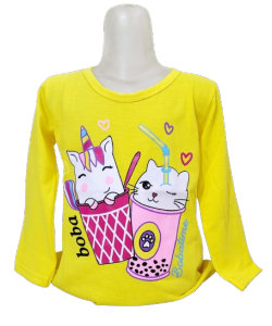 Kaos anak lengan panjang motif Boba Little Pony baru usia 1-12 tahun