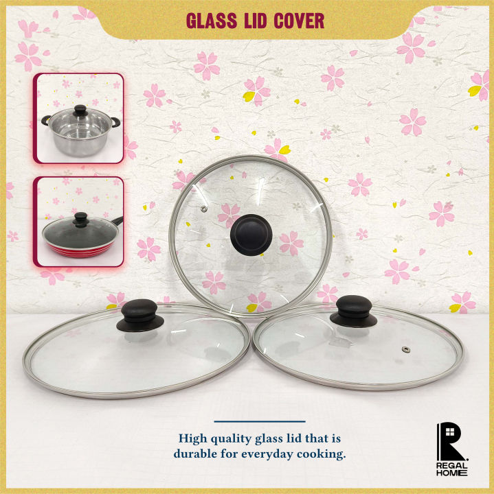 YSAMAX Transparent Glass Lid Cover, Cover For Kitchen, Glass Saucepan