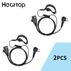 2pcs For Motorola CP1660 GP88 GP300 GP3188 Radios Yaesu FT-25R FT-65R Walkie Talkkie headset