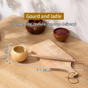 กะบวยตักน้ำ กะลามะพร้าวตักน้ำ กระบวยกะลามะพร้าวตักน้ำมีที่จับด้วย งานฝีมือ สไตล์โบราณล้านนา เครื่องห้องครัวทำกับข้าว